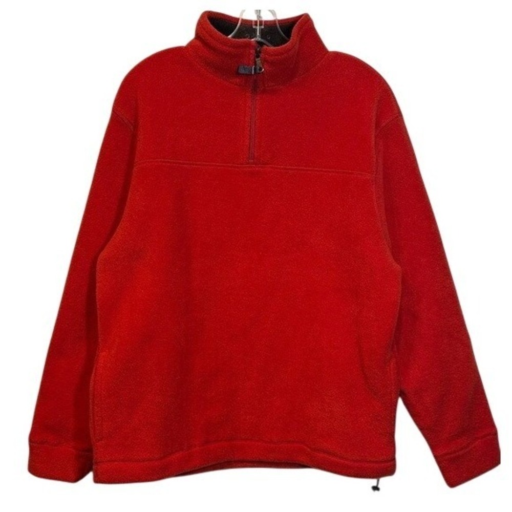 GAP Red Fleece 1/4 Zip Pullover Sweatshirt Sportswear Casual Preppy Men's Size L